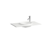 Lani lavabo à poser sur meuble slim en marbond blc mat 780x445x130 - LAUFEN H8140747571141 