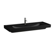 Meda lavabo mural ou à poser sur meuble noir mat 1200x460x80 mm - LAUFEN H8141117161121 