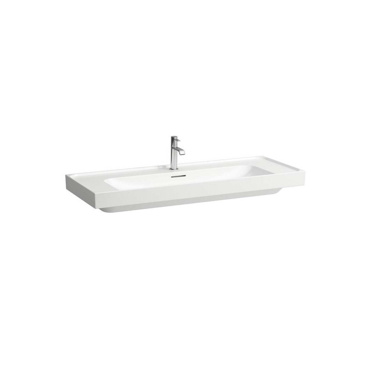 Meda lavabo mural ou à poser sur meuble blanc mat 1200x460x80 mm - LAUFEN H8141117571091 