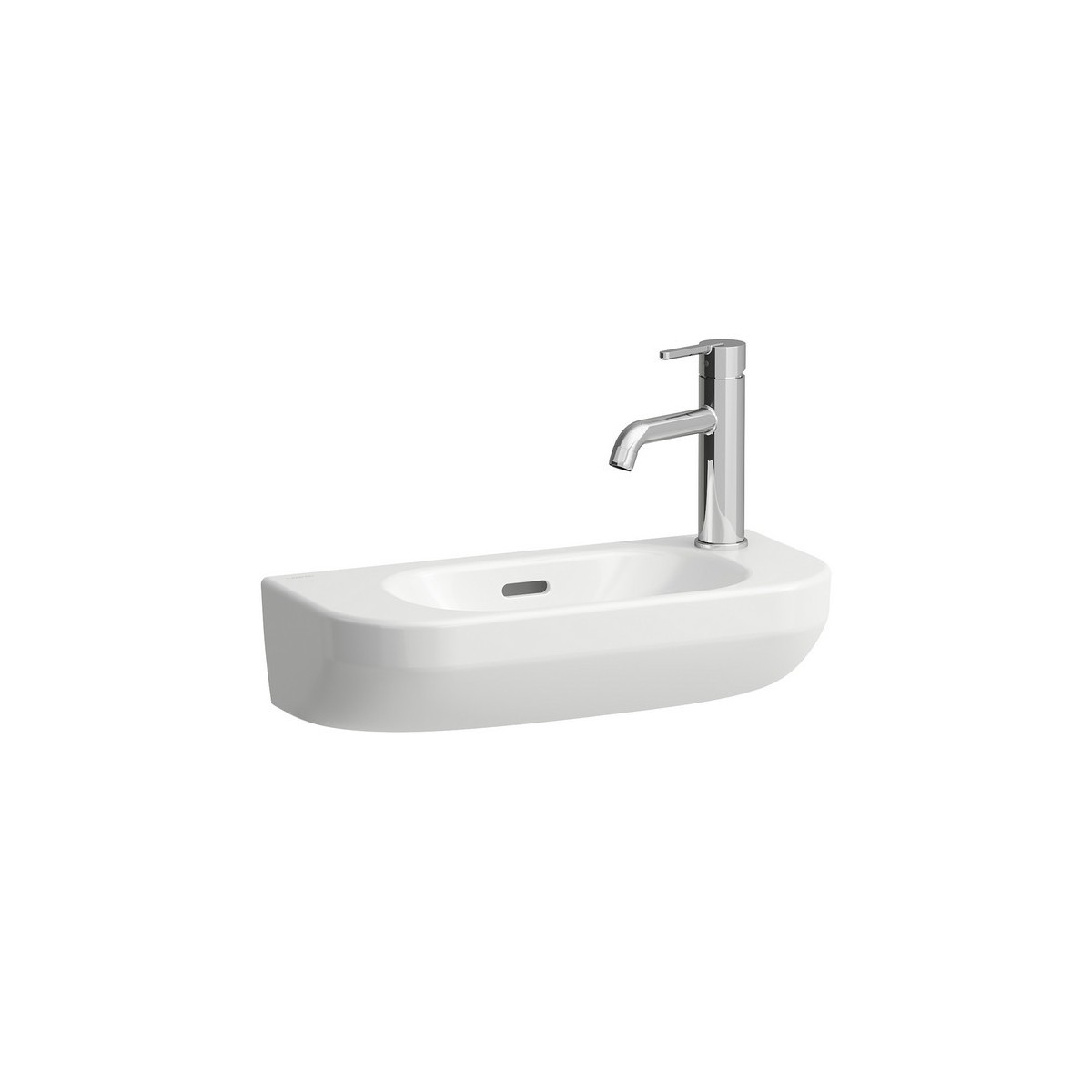 Lua lave-mains avec 1 trou pour la robinetterie à droite 500x230x120mm blanc - LAUFEN H8150820001061 