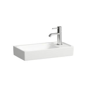 Meda lave-mains plage de robinetterie à droite blanc 460x235x80 mm - LAUFEN H8151130001121 