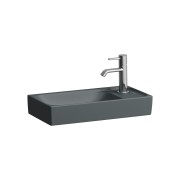 Meda lave-mains plage de robinetterie à droite graphite mat 460x235x80 mm - LAUFEN H8151137581141 