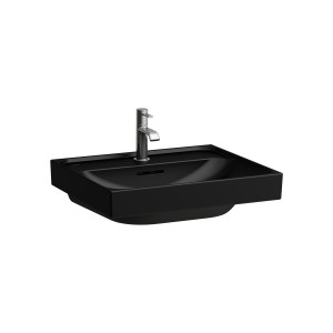 Meda lavabo à poser sur plan face inférieure meulée noir mat 550x460x80 mm - LAUFEN H8161127161111 