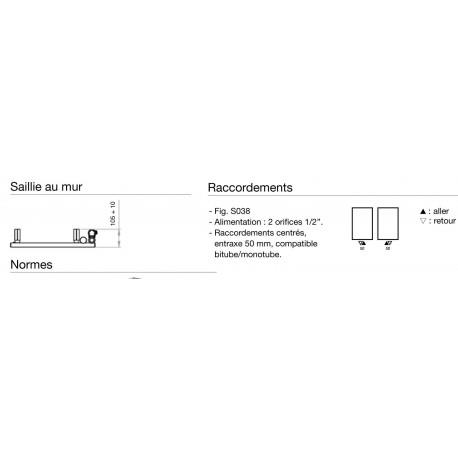 Sèche-serviette ACOVA - CALA Mixte 551W/300W - ALN-112-045/GF