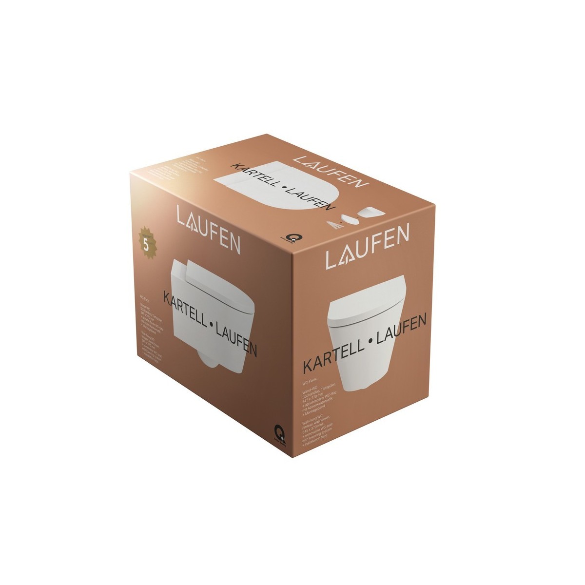 Kartell pack wc suspendu+abattant fdc 5 - LAUFEN H8663300000001 