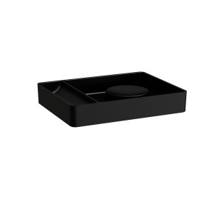Val plateau organisateur resctangulaire en céramique 360x280x60 mm noir mat - LAUFEN H8702827160001 
