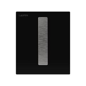 Plaque de cde urinoir lis ineo au102 en verre noir bouton acier br 125x10x145 - LAUFEN H9091021240001 
