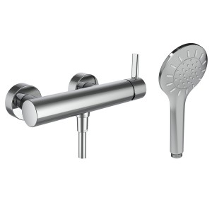 Meda mitigeur de douche mural avec flexible et douchette chromé - LAUFEN HF506650100600 