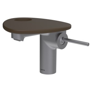 Ada mit lav tablette percée bec 110 mm ss vidage pvd inox/café mat - LAUFEN HF506702504000 