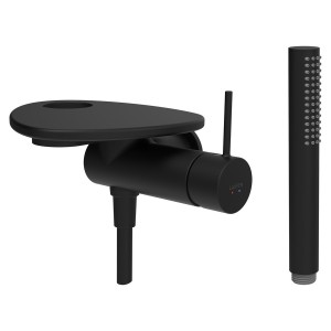 Ada mit de d à enc avec simibox 1-point tablette percée pvd noir/noir mat - LAUFEN HF506755513000 