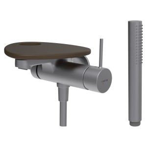 Ada mit b à enc tablette percée bec 170 mm pvd inox/café mat - LAUFEN HF506765504000 