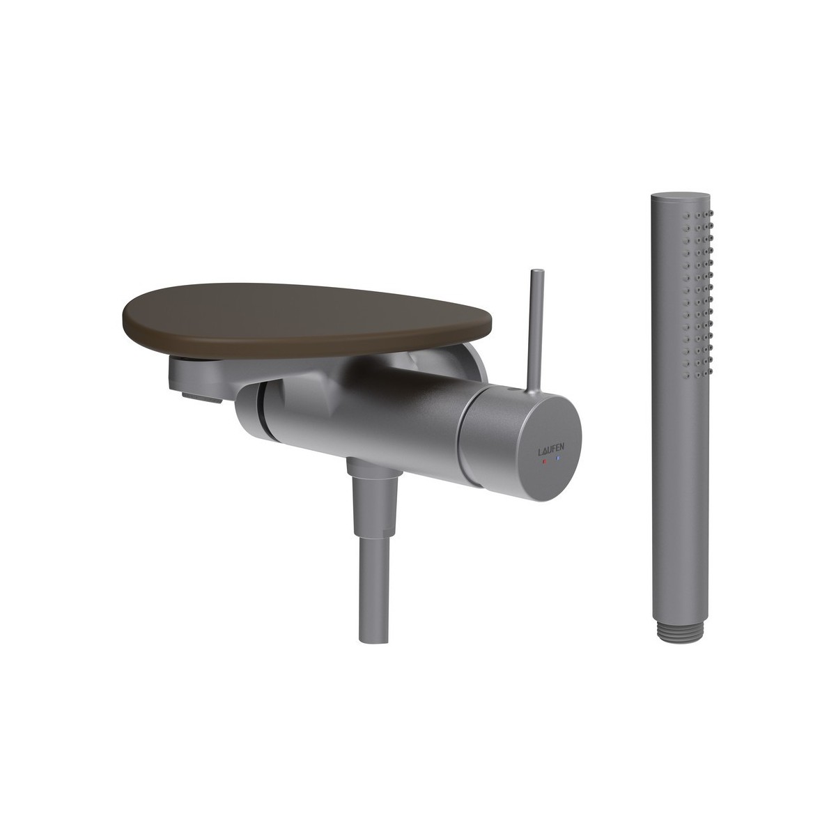 Ada mit b à enc avec simibox 1-point tablette npbec 170 mm pvd inox/café mat - LAUFEN HF506765504060 
