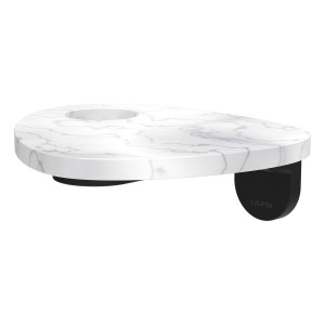 Ada tablette murale percée pvd noir/marbre blanc - LAUFEN HF506790515000 