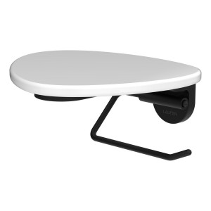 Ada porte-papier toilette tablette non percée pvd noir/blanc brillant - LAUFEN HF506791511060 