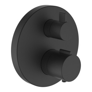 City therm mitigeur thermostatique encastré bain douche façade noir mat - LAUFEN HF905475428000 