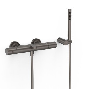 Robinet thermostatique mural pour baignoire et douche Over-wall Graphite  - TRES 19017429GR 