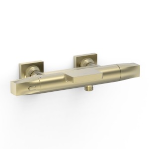 Robinet thermostatique mural pour baignoire et douche Over-wall Cava doré  - TRES 19017415CA 