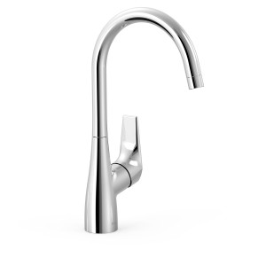 Mitigeur haut avec manette latérale pour lavabo Canigó Chrome - TRES 21730801 