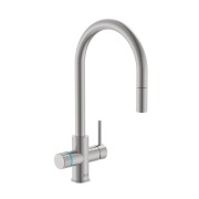 Aquafy mitigeur évier à bec tube à double sortie acier inox - ROCA A5A8D3GSM0 