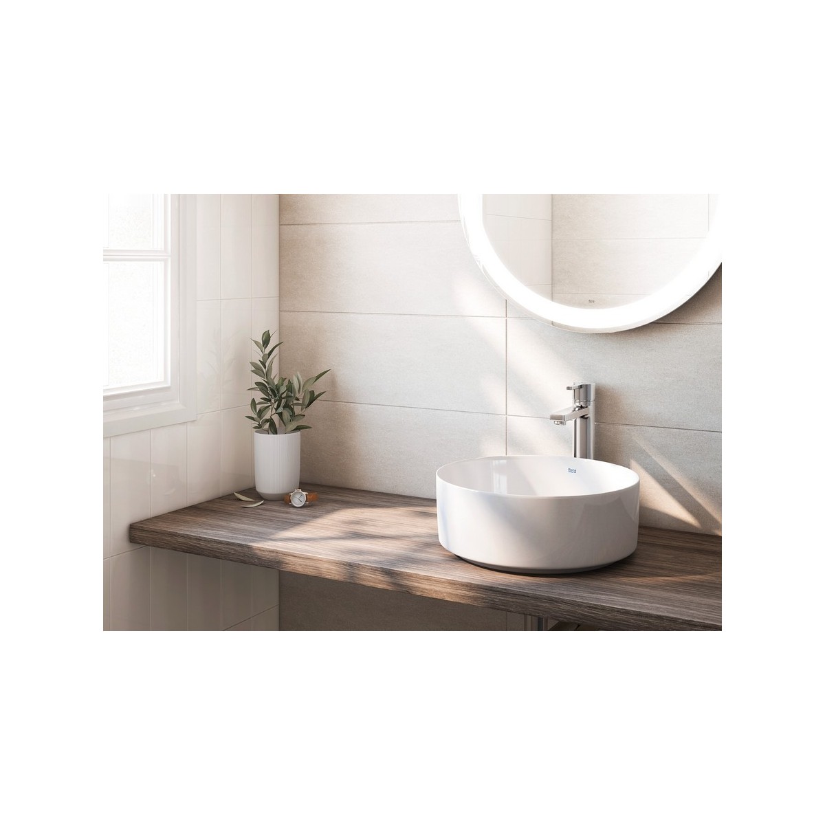 Inspira Rd Lavabo A Poser 37X37 Blanc Mat - ROCA A327523620 