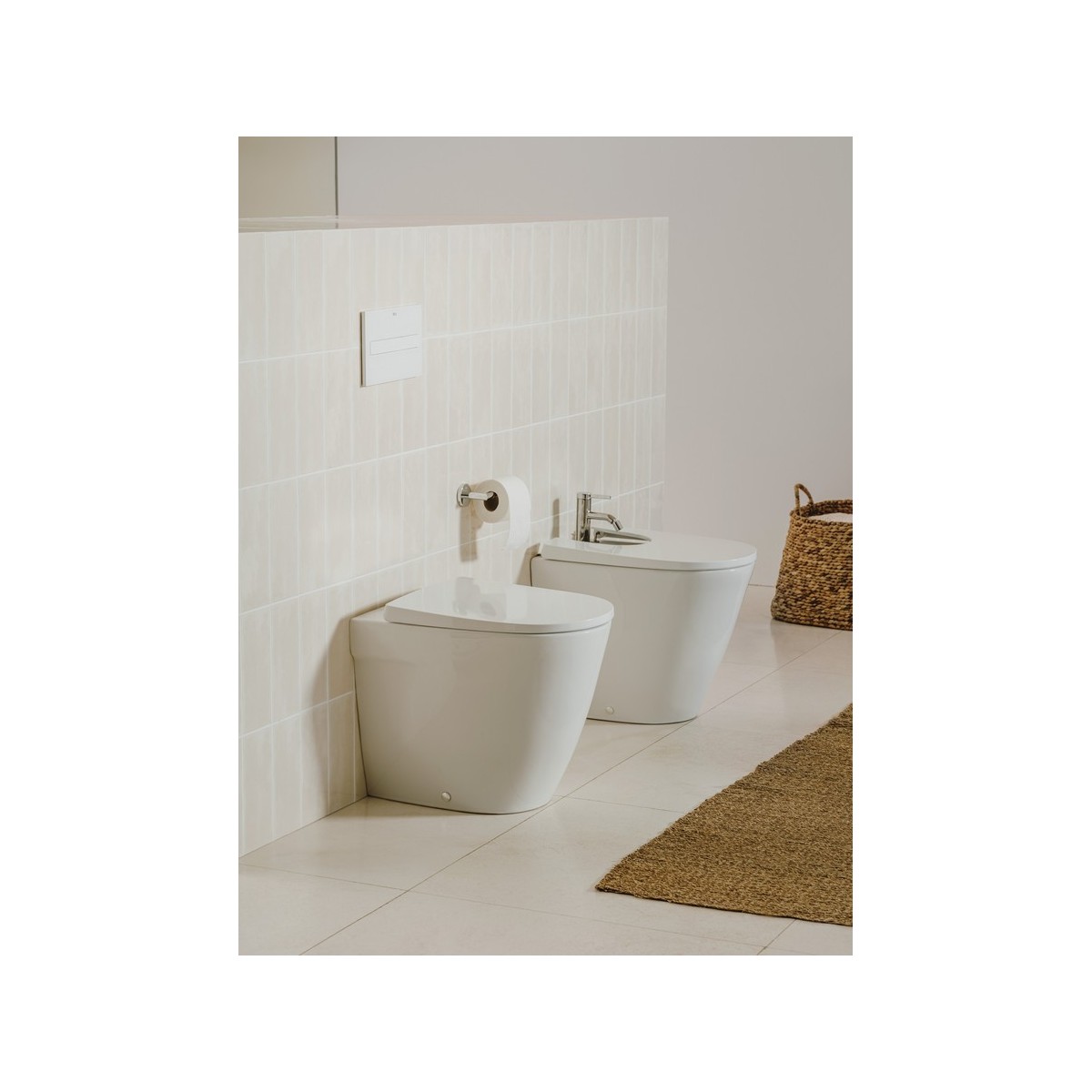 Ona Bidet Au Sol 530 Btw Blanc Brillant-Roca A357687000 