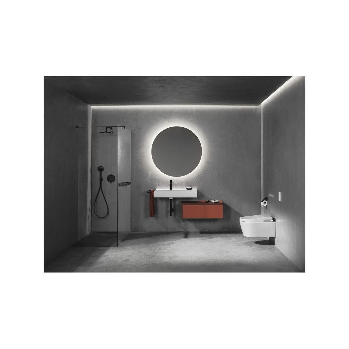 Bras Mural Pour Pomme De Douche L400 Noir Mat-Roca A5B0250Nb0 