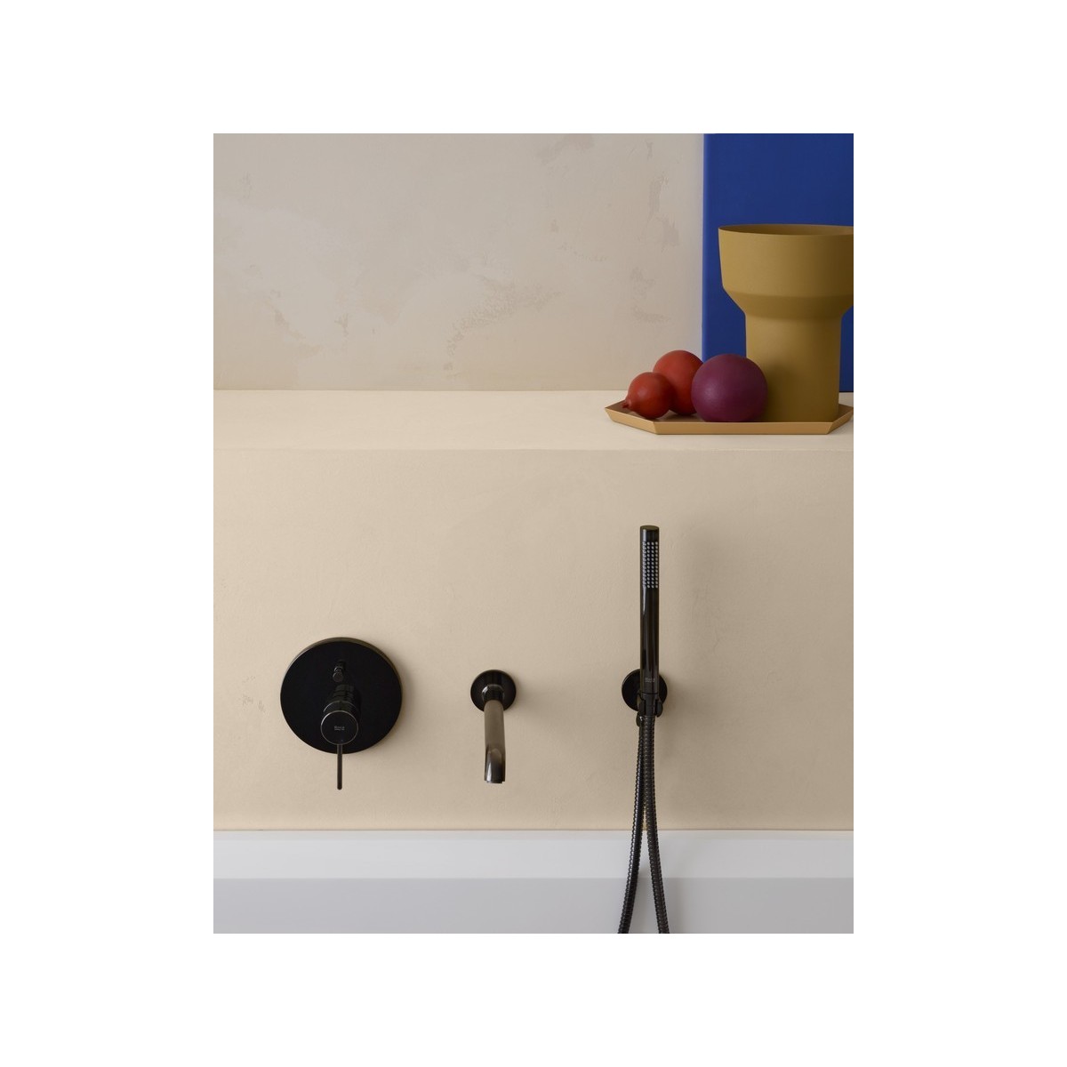 Support De Douchette Rond Titanium Black - ROCA A5B1350CN0 