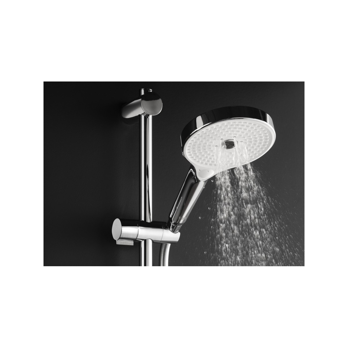 Plenum round 130/3 kit avec barre coulissante, douchette ø130, flexible chromé - ROCA A5B8414C00 