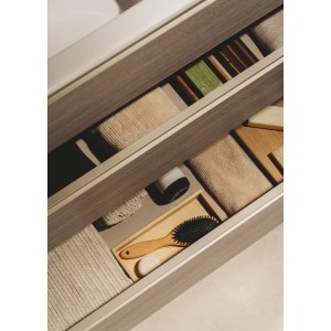 The gap unik meuble 3 tiroirs + lavabo slim droite 1000mm city oak - ROCA A851492402 