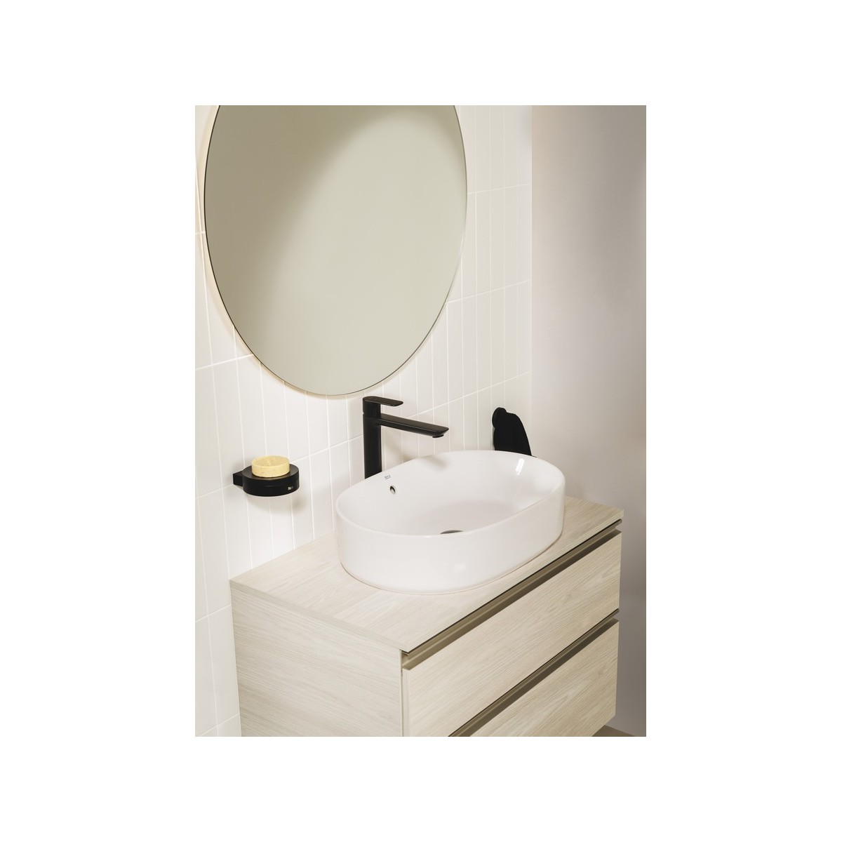 The gap meuble 2 tiroirs pour vasque à poser 600mm blanc brillant - ROCA A851500806 