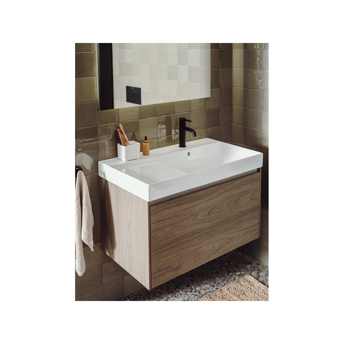 Ona Unik 1 Tiroir 800Mm Droite Chêne Blanchi-Roca A851719512 