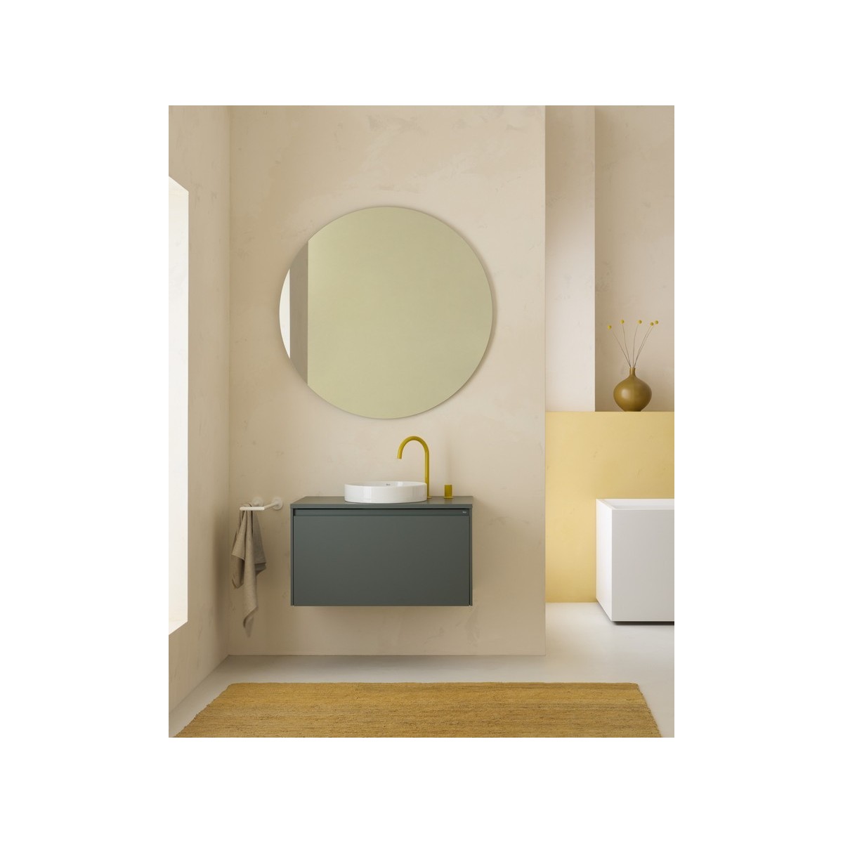 Ona Meuble 1 Tiroir + Plan 800Mm Gris Mat-Roca A851724510 