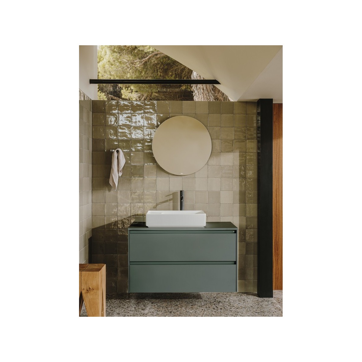 Ona Meuble 2 Tiroirs Pr Lavabo Gauche + Plan 800Mm Blanc Mat-Roca A851729509 