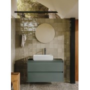 Ona Meuble 2 Tiroirs Pr Lavabo Gauche + Plan 800Mm Blanc Mat-Roca A851729509 