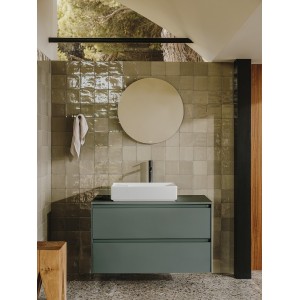 Ona Meuble 2 Tiroirs Pr Lavabo Gauche + Plan 800Mm Blanc Mat-Roca A851729509 