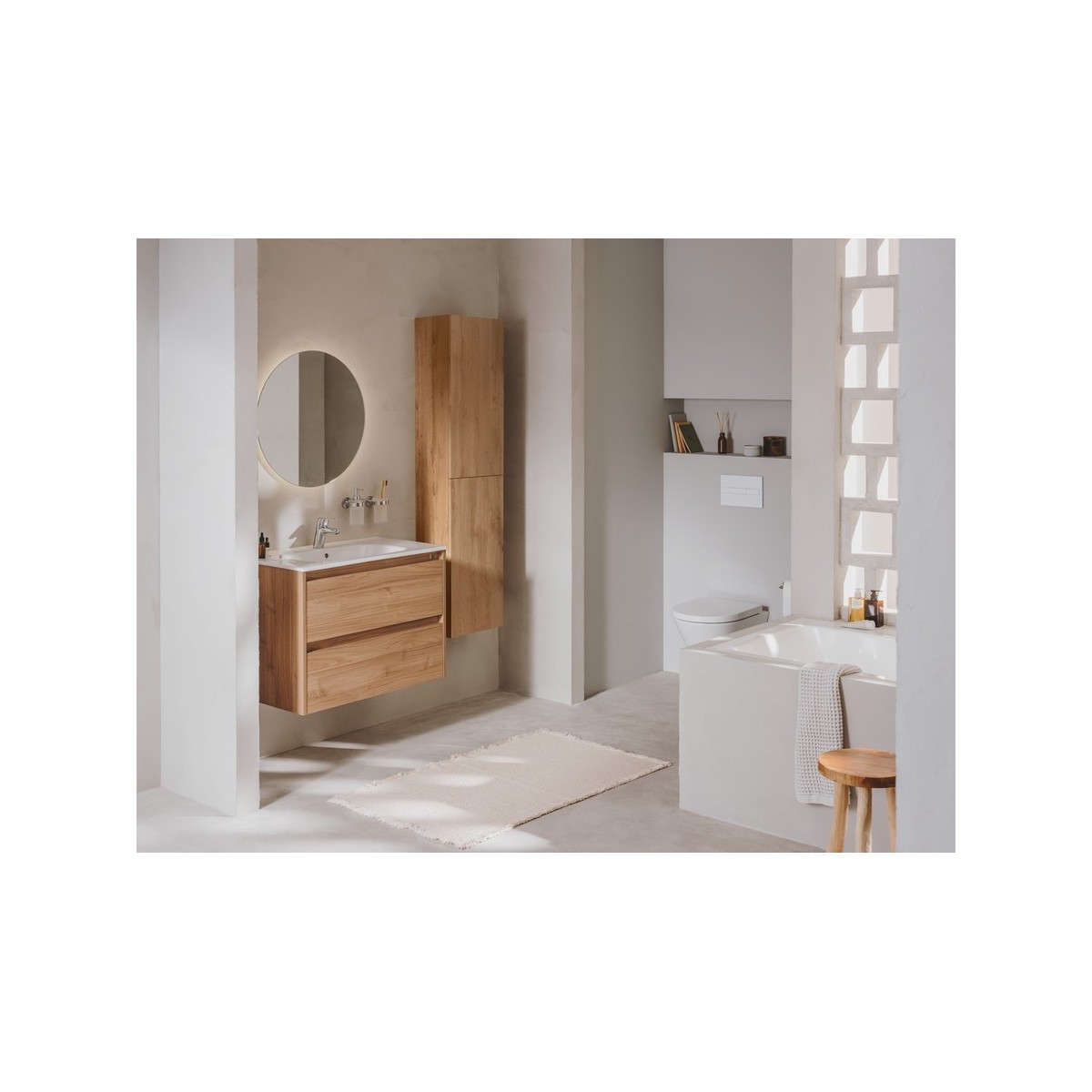 Tenet Unik 2 Tiroirs 800 Mm City Oak - ROCA A851777402 