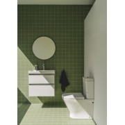 The gap pack 2t lavabo mural (unik+miroir) 600mm blanc mat/poignées noires - ROCA A851974509 