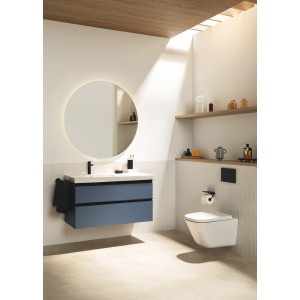 The gap pack 2t lavabo mural droite 1000mm bleu mat/ poignées noires - ROCA A851978548 