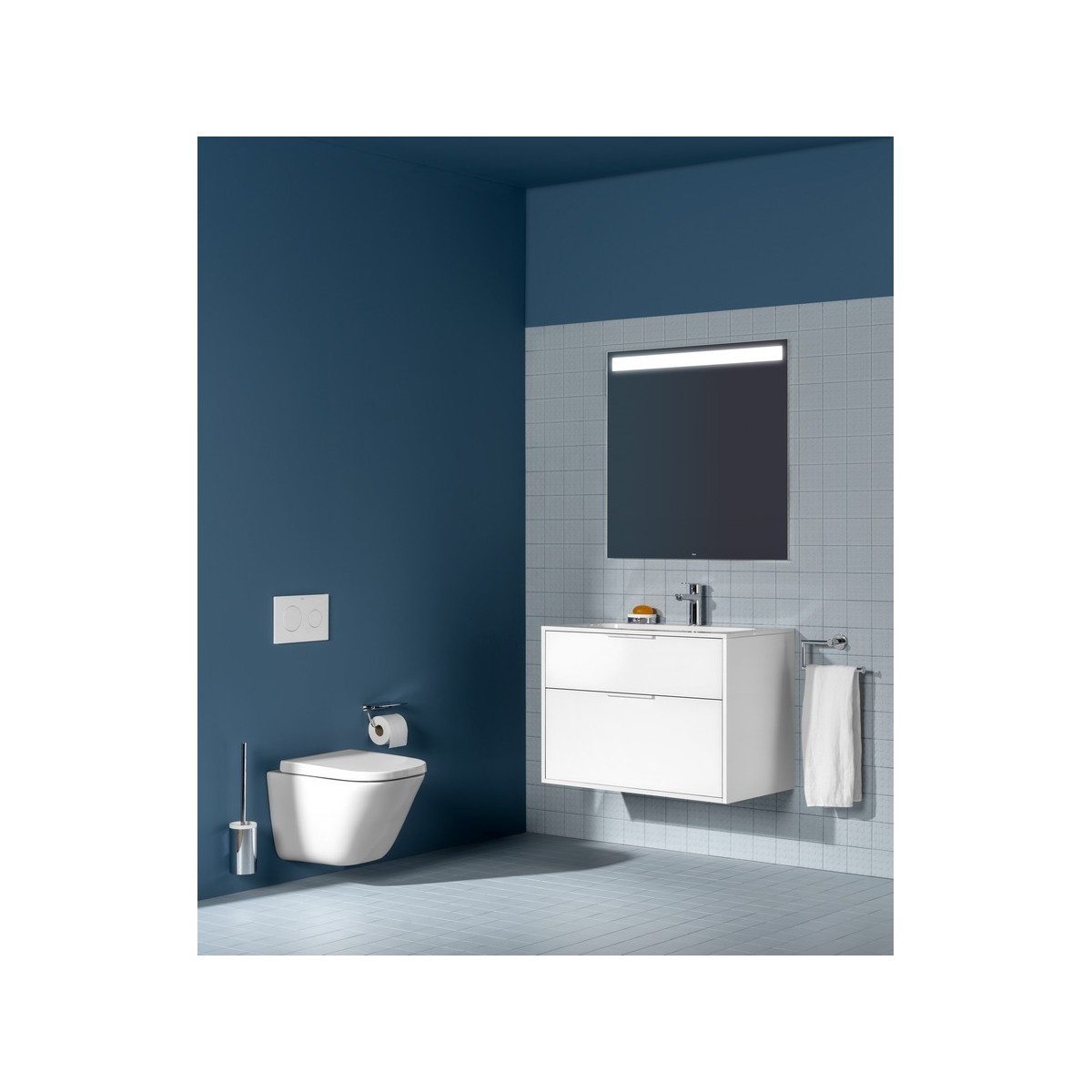 Optica unik 2 tiroirs 800 mm blanc mat - ROCA A851983509 