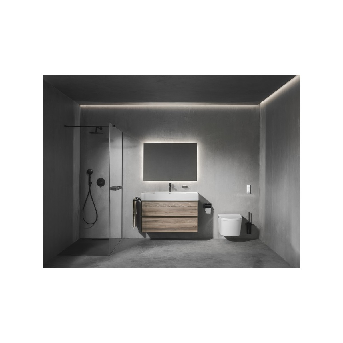 Inspira unik 2 tiroirs 1000x490mm gris mat - ROCA A851992510 