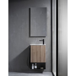 Mini pro unik 1 porte (meuble+lavabo) 450 mm noir mat - ROCA A852008523 