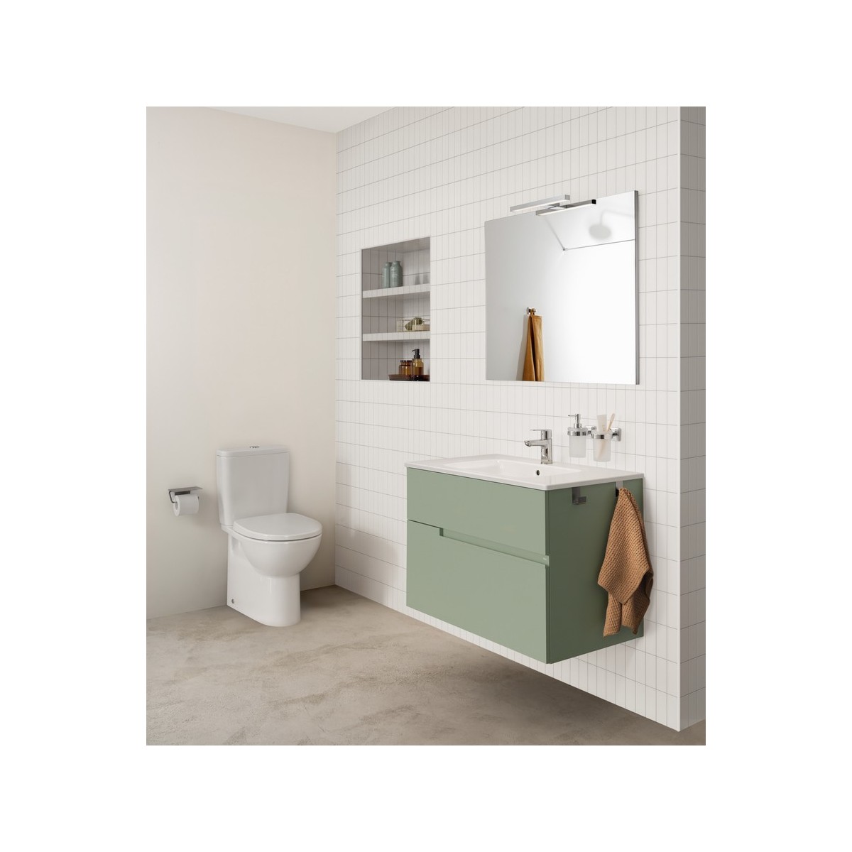 Victoria-n unik (meuble+lavabo) 2 tiroirs 800 mm vert sauge - ROCA A852097564 