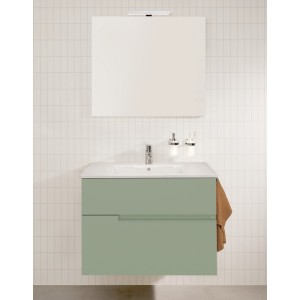 Victoria-n pack (meuble+lavabo+miroir+applique) 2 tiroirs 800 mm vert sauge - ROCA A852107564 