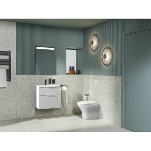 Optica unik 2 tiroirs et lavabo porcelaine 600 mm blanc mat - ROCA A852451509 