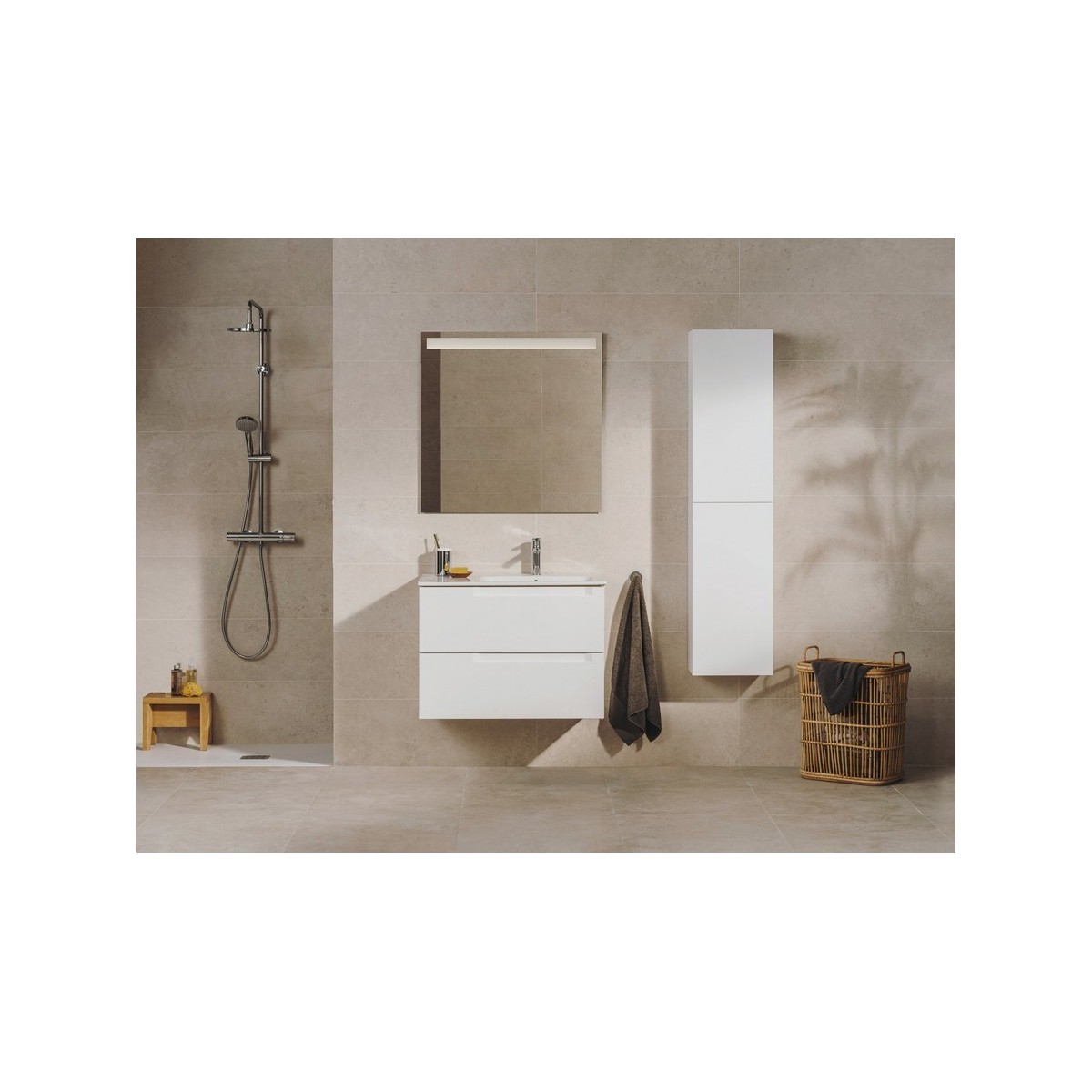 Colonne 2 Portes 150X35X25 Gris Anthracite Brillant Extra - ROCA A857702153 