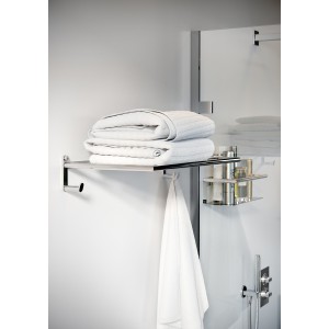 Hali p-serviettes de réserve avec patères intégrées 50 cm chromé chromé 500x251 - LAUFEN H3811720040011 