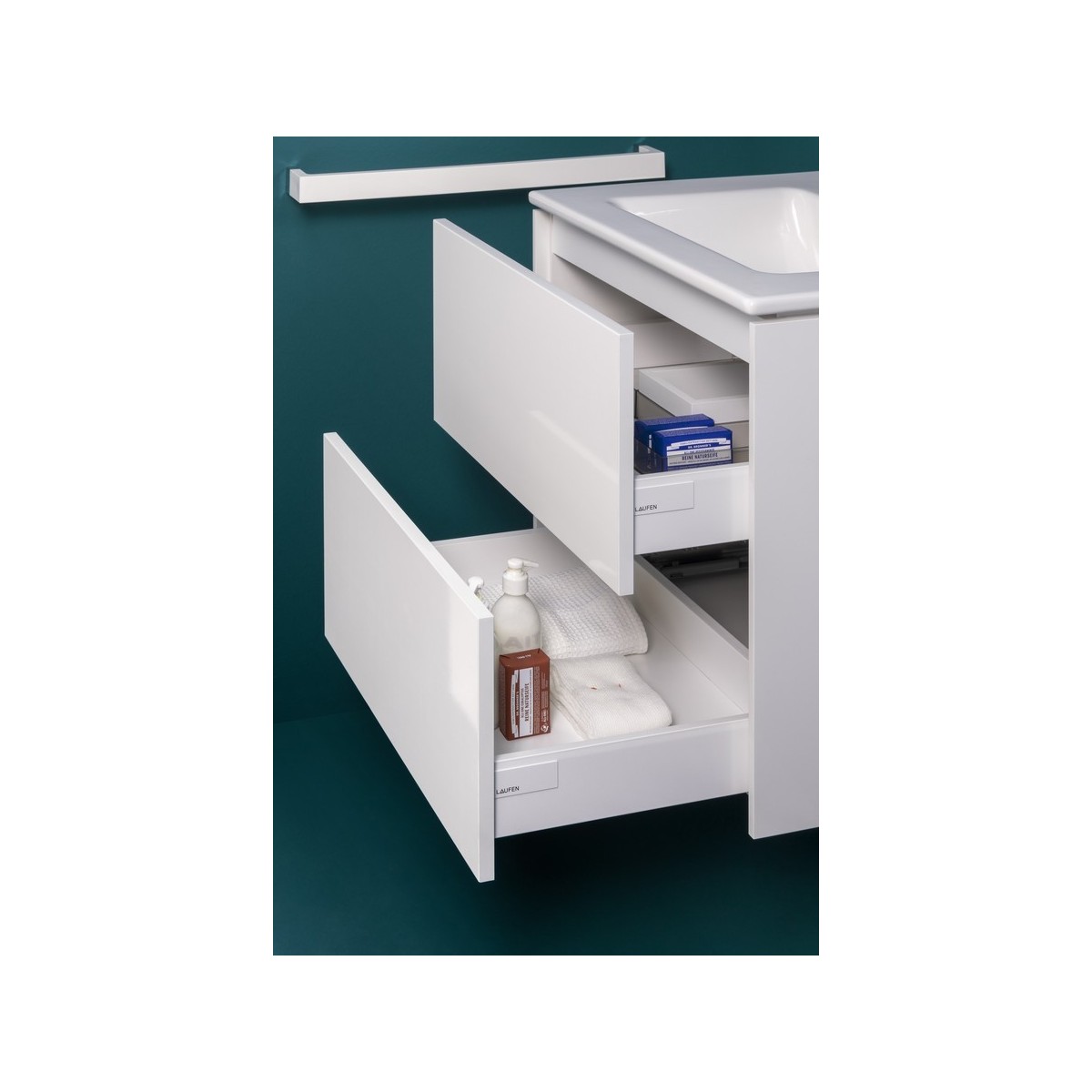 Kartell laufen porte-serviettes 'rail' 600mm plastique 600x75x40mm ambre - LAUFEN H3813320810001 