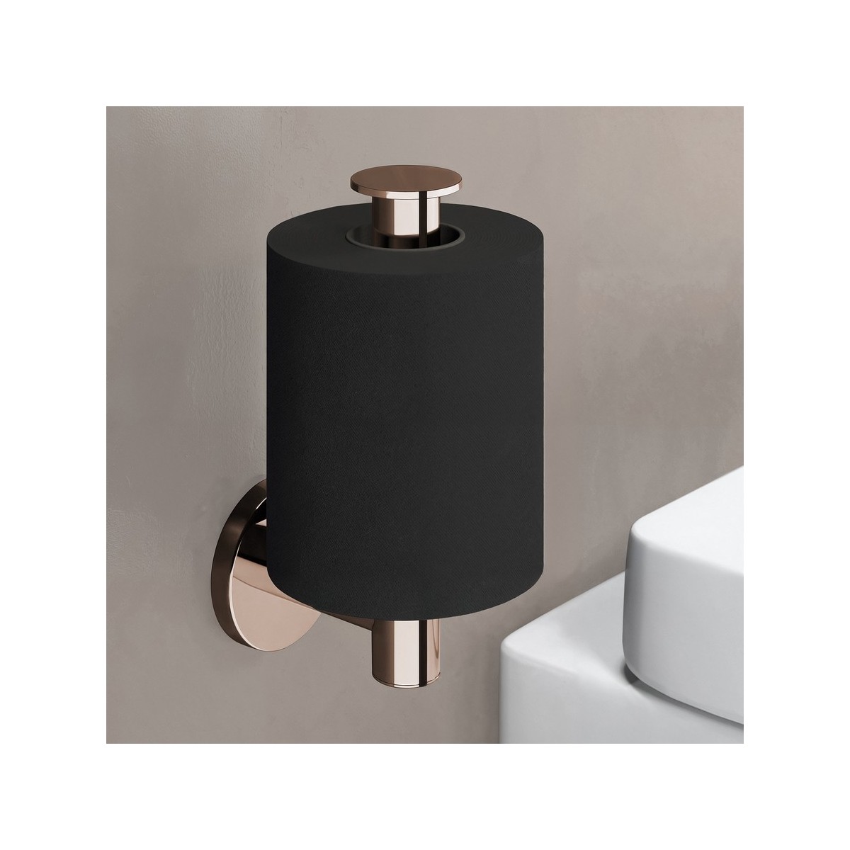 Niara porte-papier toilette vertical titane noir mat 58x95x176 mm - LAUFEN H3840621630021 