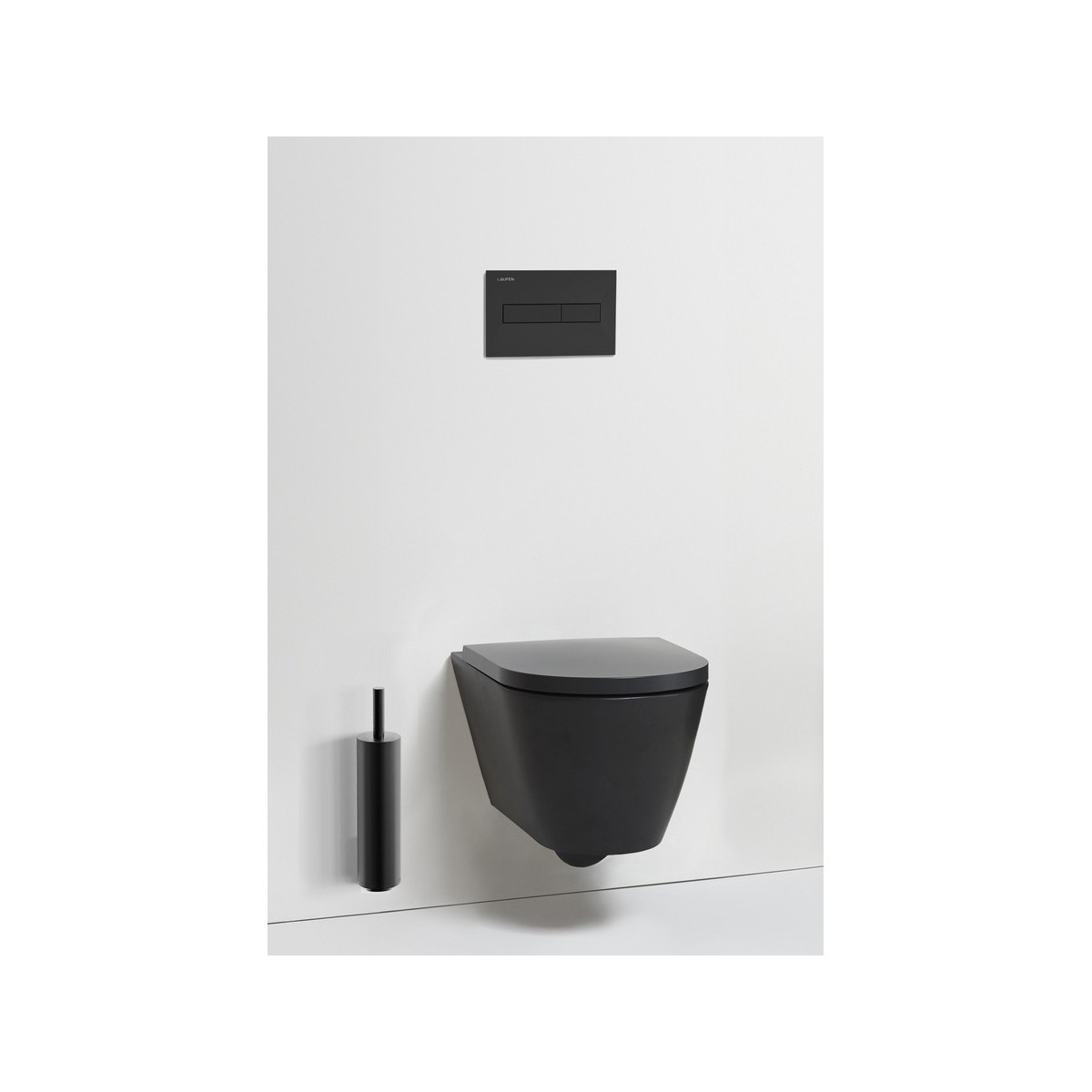 Nixie porte-balayette mural noir mat 91x101x435 mm - LAUFEN H3841514500001 