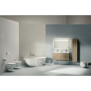 Lani armoire haute 1 porte charnières à gauche 355x335x1650mm blanc mat - LAUFEN H4037211122601 